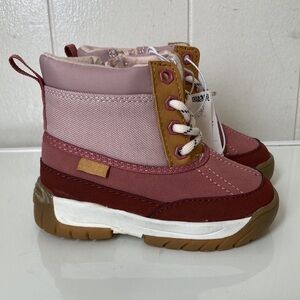 Zara Pink and Brown Kids Boots